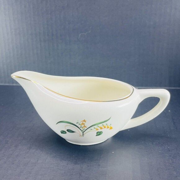 Edwin Knowles Forsythia Creamer Sugar Bowl Gravy Boat CIRCA 1947 VTG China Lot - Picture 9 of 12